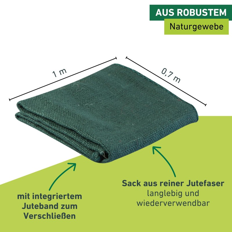 Windhager Jute Sack Eco Jute Bag, Fabric Bag, Potato Bag,