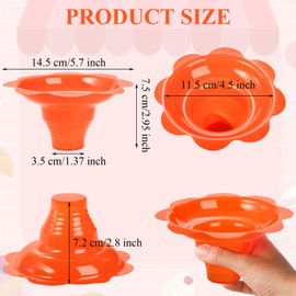 ZENFUN 100 Pack Colorful Flower Snow Cone Cups with 100 Cone Spoon Straws, 4oz Snow Cone Bowl, Plactic Leak proof Snow Cone Supply, Ice Cream Bowls, Shaved Ice Drip Cups for Holiday