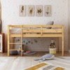 Bellemave Low Loft Bed with Ladder, Wood Loft Bed Twin
