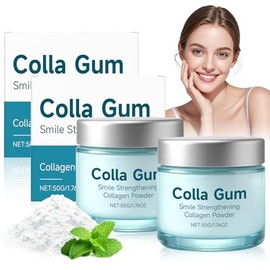 Colágeno en Polvo para Dientes, Oral Care Powders with Collagen, Polvo de Dientes de Colágeno, Repara el Esmalte, Cuida las Encías, Limpia Manchas Suavemente y Refresca el Aliento (2Pcs)