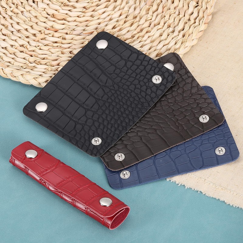 uxcell 2 Pcs Handbag Handle Wrap Covers, PU Leather Crocodile