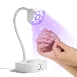 YOKE FELLOW Mini Nail UV Lamp - Gooseneck UV Nail Lamp for Gel UV Light for Nails with Auto Sensor Flash Cure Lamp Rechargeable with 2 Timers Nail Light for Gel Lamp | YOKE FELLOW