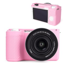 MUZIRI KINOKOO Silicone Case Compatible for Sony ZVE10 II/ZV-E10 II Digital Camera, Soft Rubber ZV-E10 II ZV E10 II Protective Case- Anti-Slip & Anti-Scratch Enhanced Grip to Camera - Pink
