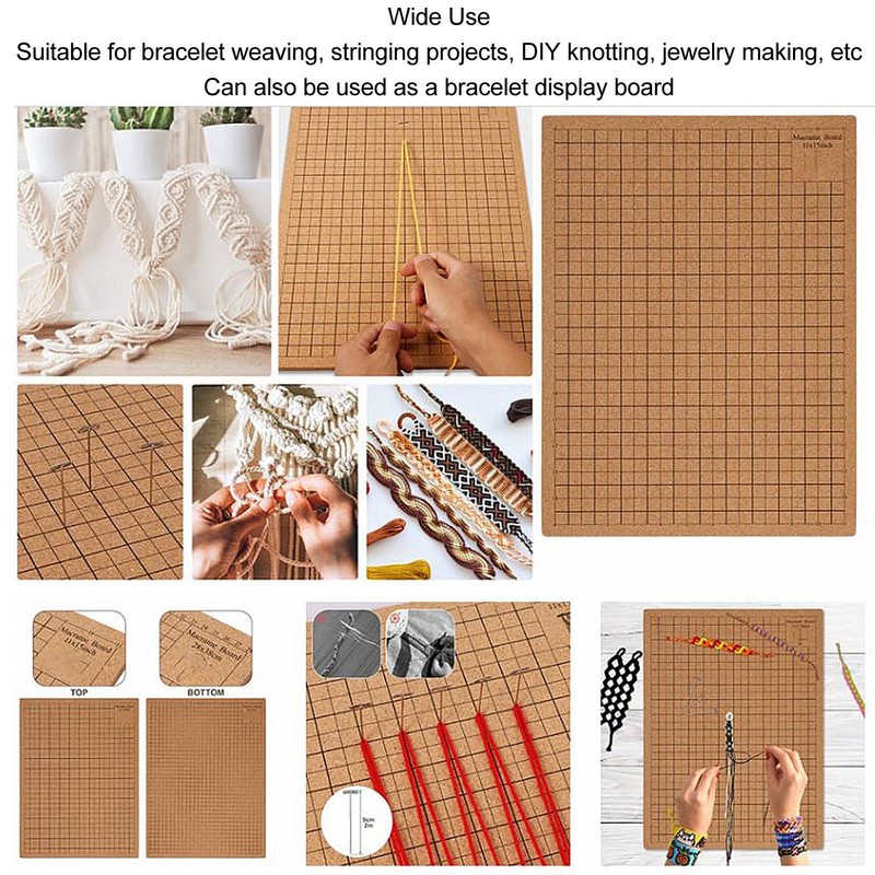 Braiding Board Reusable Lightweight Portable Grids Braiding Board for Braiding