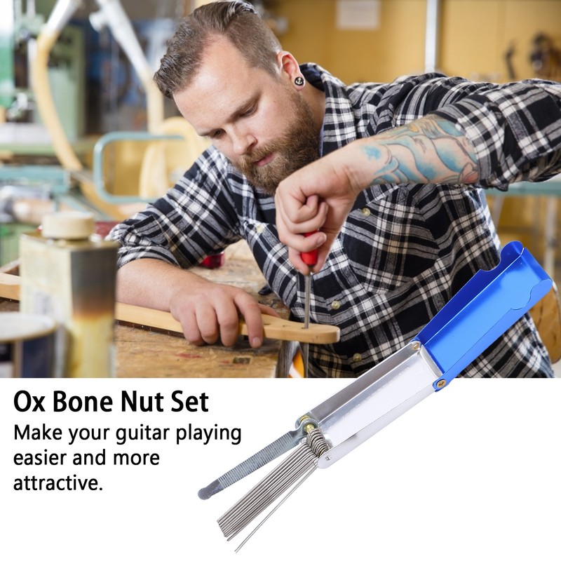 Guitar File Set Bone Nut and Saddle Sandpaper Accessory Tool