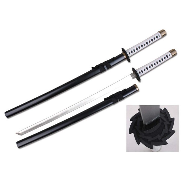 Sparkfoam Sword 39" Foam Samurai Sword White/Black Handle w/ scabbard Basara Masamune LET'S PARTY!