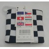 BLACK WHITE check chequerboard sweatband