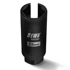 EWK 7/8" (22mm) Oxygen Sensor Socket, 3/8" Drive O2 Sensor Removal Tool with Wire Gate, 6-Point