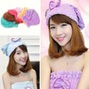 NEEVAS Lovely Bowknot Hair Turban Quickly Dry Hair Hat Towel