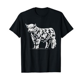 Cow Farmer Breeder - Monochromatic Belted Galloway Cattle T-Shirt