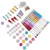 12PCS Beadable Pens Kit Bright Colors DIY Making Beaded Ballpoint