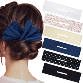 STSTR 6pcs Deft Hair Bun Makers, 6 Colors French Hair Donut Twister for Women, Lazy Curl Bun Updo Shaper Accessories for Long, Curly, Straight Hairstyle
