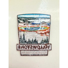 Yellowstone National Park Iron On Patch Geyser 2.5"x3" Embroidered Colorful NEW