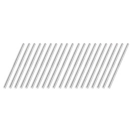 TA-VIGOR 20Pcs 2mm x 50mm Stainless Steel Round Rods, Metal Solid Round Shaft Rods Lathe Bar Stock for DIY Crafts Car Helicopter Airplane Model