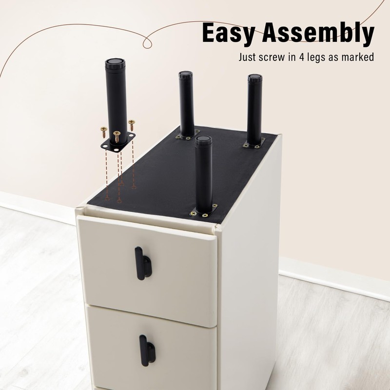 Homcosan Night Stand Small Size 9.84", Modern Minimalist Bedside Table