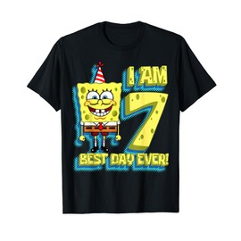 Mademark x SpongeBob SquarePants - SpongeBob SquarePants Birthday I am 7 Best Day Ever T-Shirt
