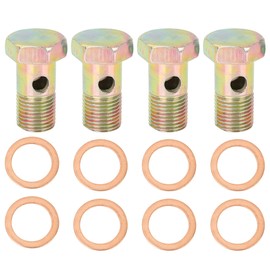 X AUTOHAUX Set of 4 Metric Thread Hollow Screws Brake Accessories Adapter M16 x 1.5 mm