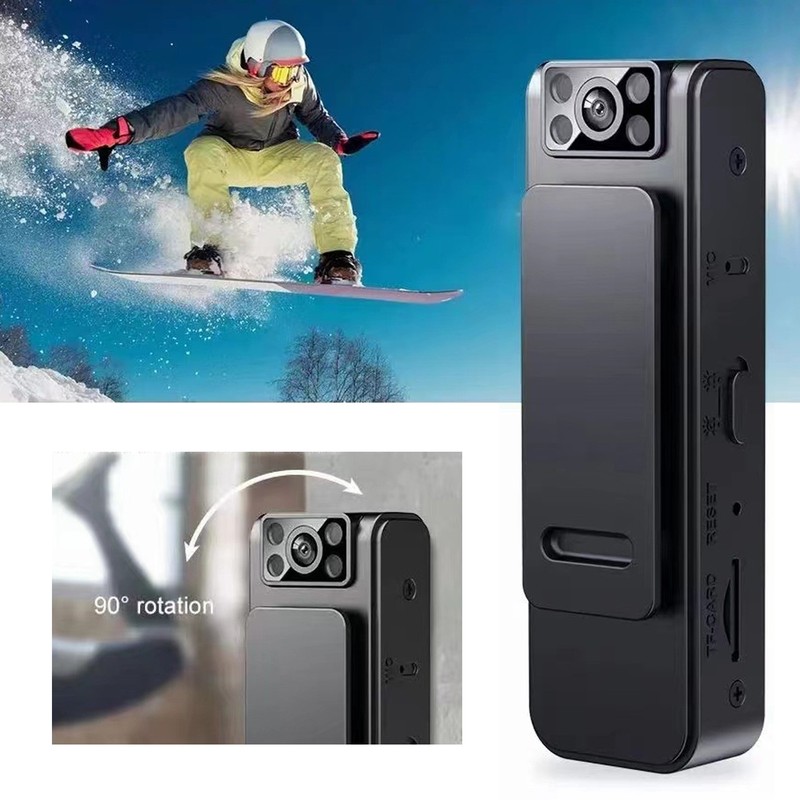 Wearable Camera 1080P WiFi Night Vision Wide Angle Back Clip