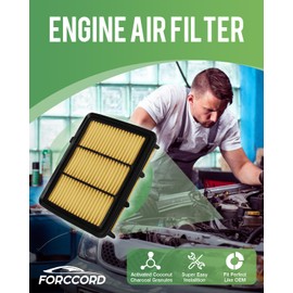 Forccord 2-Pack Engine Air Filter Fits for 2018 2019 2020 2021 2022 Honda Accord 2.0L Air Filter Replacement 17220-6B2-A00 Car Accessories