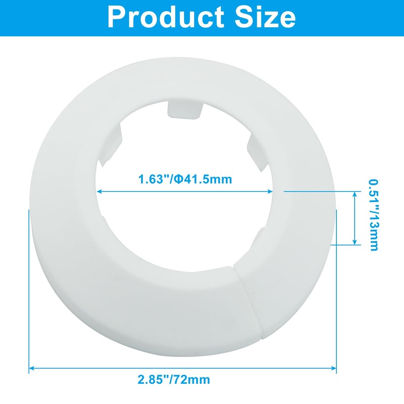 Marvexi 4PCS 1 1/2 Inch Outer Diameter Flange Water Pipe