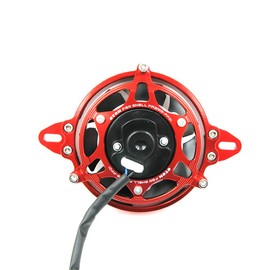 OTOM Oil Cooler Water Cooler New Electric Radiator Cooling Fan for 150cc 200cc 250cc Dirt Pit Bike Motorcycle ATV Quad Motocross (Red Set)