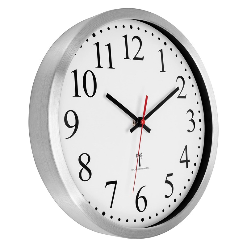 Foxtop Wireless Wall Clock Silent Analogue Non-Ticking 25 cm Easy