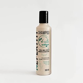 Nefertiti Shampoo Vegano Sulfatos y Parabenos Vegan Maximum Nefertiti con Keratina Vegana, Macadamia y Aceites Vegetales Shampoo Vegetal sin Sal para el Cabello Seco y Dañado 300ml.