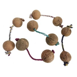 Set of 2 Senegal Asarat Blani (Red Beads Inside Not Sand or Stone) Batika Ethnic African Musical Instrument Handmade 4cm-5cm