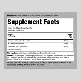 Piping Rock Hyaluronic Acid Capsules | 900mg | 90 Count | Non-GMO Complex | By Piping Rock