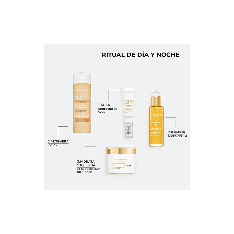 Yves Rocher Tónico Facial Hidratante Anti Age Global, 122 Ml