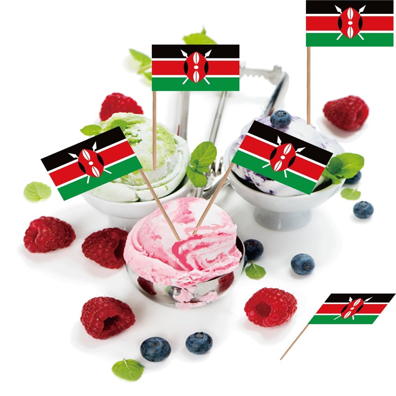 Kenya Toothpick Flag Republic of Kenya Small Mini Cocktail Fruit