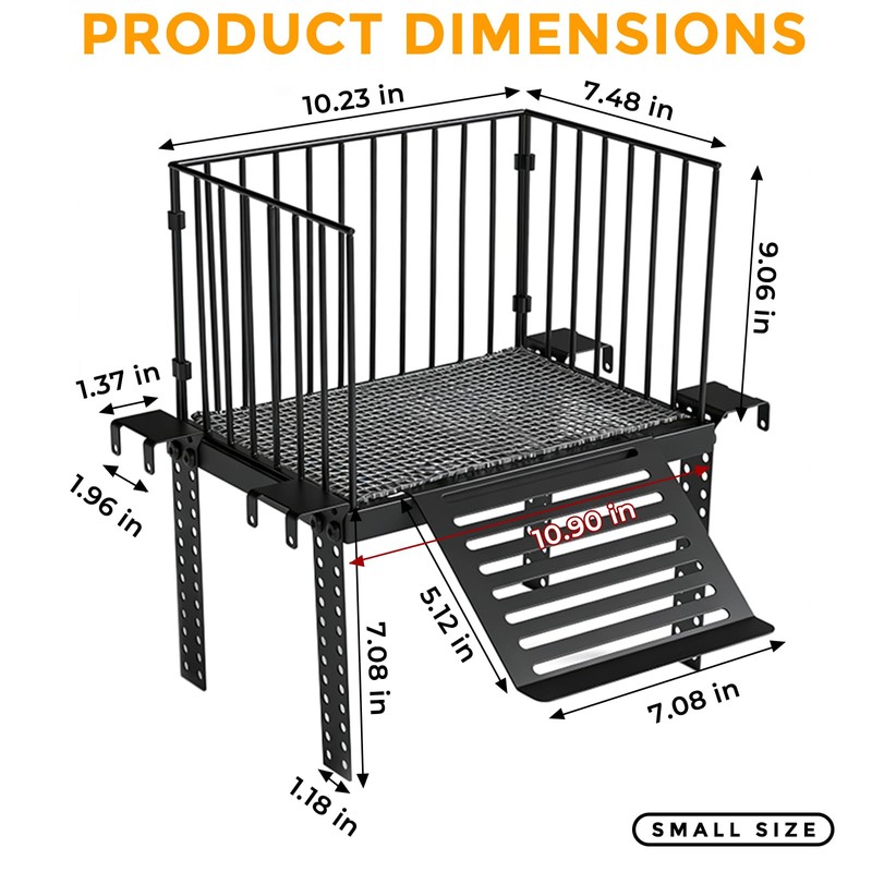 LEDXLIRBH Turtle Basking Platform with Ramp, for 10-30 Gal Tank