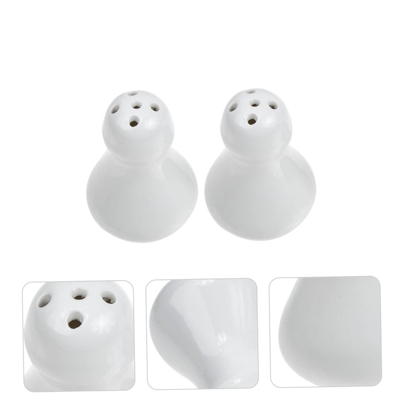 STOBAZA Farmhouse Style Ceramic Salt Pepper Set Condiment Organizer Toothpick