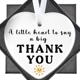 Thank You Gift - Ceramic Heart Plaque A Little Heart to Say A Big Thankyou - Appreciation Sentimental Gifts For Best Friend Women Men Teacher Nurse Worker Mentor Family Colleague