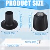 Tinoaly 3pcs Shower Knobs Replacement Kit, Matte Black Shower Knobs
