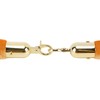 NovelBee 4pcs Orange Velvet Stanchion Ropes with Gold Hooks,5 Feet