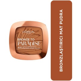 L'Oreal Paris Bronzer - Back To Bronze Matte Bronzing Pressed Powder, Shimmer Free, Medium, Compact Case