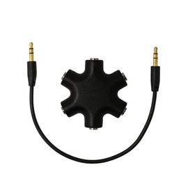 Ziyan 5-Way 3.5 mm Jack Splitter Audio Splitter for Headphones Smartphones Laptops and PC in Black