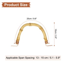 QUARKZMAN 1Pcs Manico Per Teiera In Bambù, Manico A Forma Di U In Rame Intrecciato Per Teiere Con Spaziatura Da 13-15 cm, Accessori Per Teiere In Ceramica E Terracotta, Colore Oro