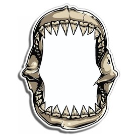 Shark Teeth Custom Vinyl Decal Sticker
