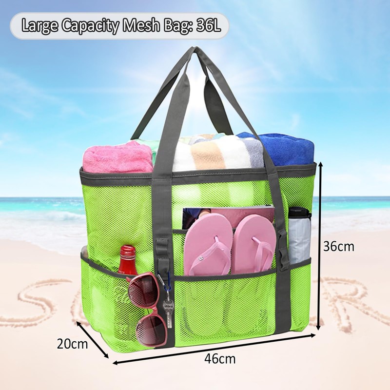 ONCCI Beach Bag Women's Beach Bag XXL Family Mesh Beach