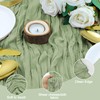 Sage Green Table Runner Cheesecloth 120 Inches Boho Gauze Cheese