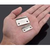 TA-VIGOR Drawer Lock Strike Plate 3.9cmx2.1cmx0.9cm, 4Pcs Metal Angled Cabinet