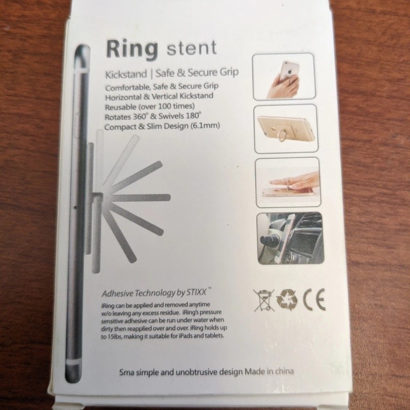 Ring Mobile phone finger Ring stent 360°swivels kickstand Grimacing Face