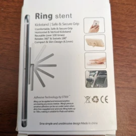 Ring Mobile phone finger Ring stent 360°swivels kickstand Grimacing Face Emoji - NIB