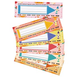 ainifv 36 Name Plates for Classroom, 9"x3" Desk Name Tags with Smiley Design, Teacher Supplies for Preschool, Kindergarten, 1st-3rd Grade Classroom Decor