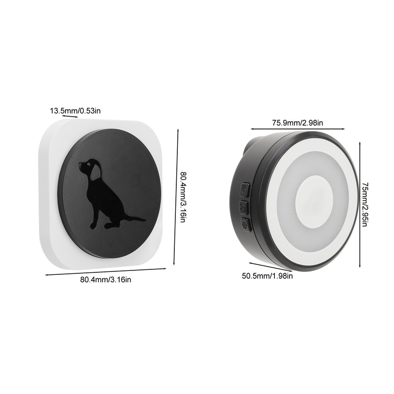 Wireless Pet Doorbell with Transmitter Receiver 4 Flashing Modes Touch