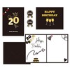 Sumerk 1 Pack Happy 20th Birthday Card Cheer to 20th