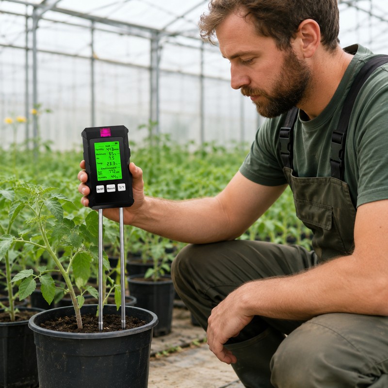 6-in-1 Digital Soil Tester for Garden Care – Multi-Function pH,