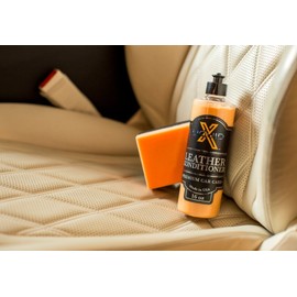 Liquid X Classic Leather Conditioner Combo - 16oz Leather Conditioner & Foam Applicators - Non Greasy, Dry to The Touch, Easy Application